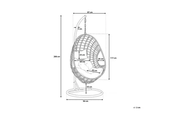 Maesllyn Hängstol Utomhus Rotting - Beige - Utemöbler & utemiljö - Utestol & trädgårdsstol - Hängfåtölj & hängstol utomhus