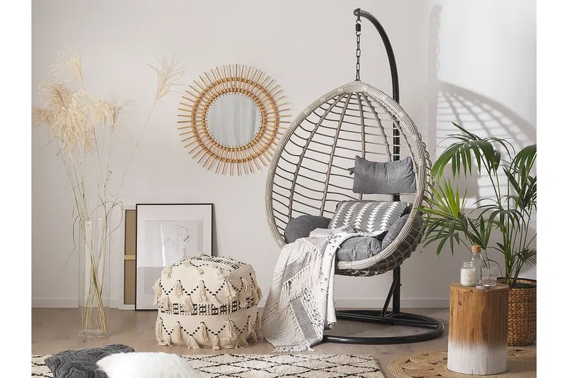 Parylak Hängstol Utomhus med Stativ - Grå - Utemöbler & utemiljö - Utestol & trädgårdsstol - Hängfåtölj & hängstol utomhus