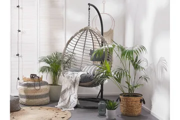 Parylak Hängstol Utomhus med Stativ - Grå - Utemöbler & utemiljö - Utestol & trädgårdsstol - Hängfåtölj & hängstol utomhus