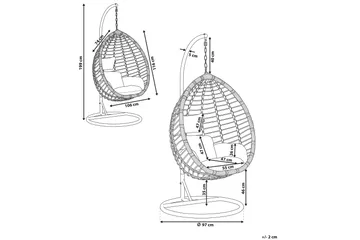 Parylak Hängstol Utomhus med Stativ - Grå - Utemöbler & utemiljö - Utestol & trädgårdsstol - Hängfåtölj & hängstol utomhus