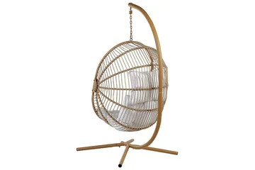 Hängstol Acri - Beige, vit - Utemöbler & utemiljö - Utestol & trädgårdsstol - Hängfåtölj & hängstol utomhus