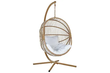 Hängstol Acri - Beige, vit - Utemöbler & utemiljö - Utestol & trädgårdsstol - Hängfåtölj & hängstol utomhus