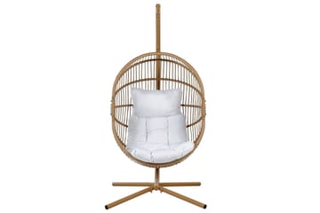 Hängstol Acri - Beige, vit - Utemöbler & utemiljö - Utestol & trädgårdsstol - Hängfåtölj & hängstol utomhus