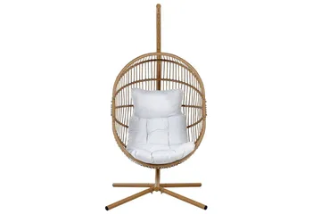 Hängstol Acri - Beige, vit - Utemöbler & utemiljö - Utestol & trädgårdsstol - Hängfåtölj & hängstol utomhus