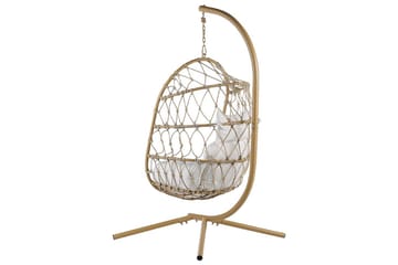 Hängstol Adria - Beige, vit - Utemöbler & utemiljö - Utestol & trädgårdsstol - Hängfåtölj & hängstol utomhus