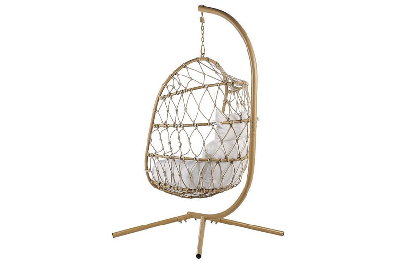 Hängstol Adria - Beige, vit - Utemöbler & utemiljö - Utestol & trädgårdsstol - Hängfåtölj & hängstol utomhus