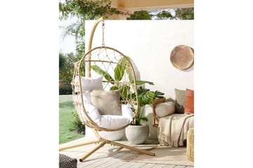 Hängstol Adria - Beige, vit - Utemöbler & utemiljö - Utestol & trädgårdsstol - Hängfåtölj & hängstol utomhus