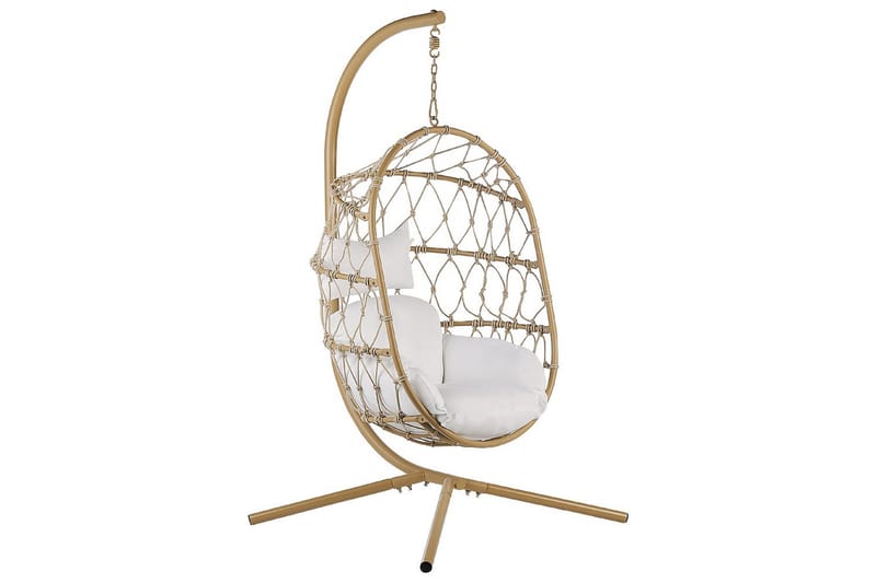 Hängstol Adria - Beige, vit - Utemöbler & utemiljö - Utestol & trädgårdsstol - Hängfåtölj & hängstol utomhus