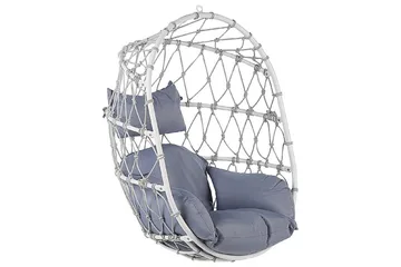 Hängstol Adria - Vit, Grå - Utemöbler & utemiljö - Utestol & trädgårdsstol - Hängfåtölj & hängstol utomhus