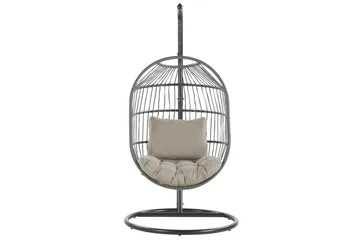 Hängstol Alba - Svart, Grå - Utemöbler & utemiljö - Utestol & trädgårdsstol - Hängfåtölj & hängstol utomhus