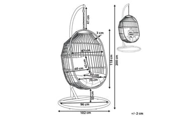 Hängstol Alba - Vit, Grå - Utemöbler & utemiljö - Utestol & trädgårdsstol - Hängfåtölj & hängstol utomhus