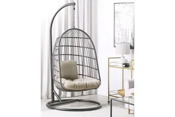 Hängstol Allera - Svart, Grå - Utemöbler & utemiljö - Utestol & trädgårdsstol - Hängfåtölj & hängstol utomhus