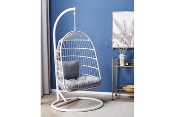 Hängstol Allera - Vit, Grå - Utemöbler & utemiljö - Utestol & trädgårdsstol - Hängfåtölj & hängstol utomhus
