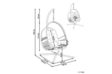 Hängstol Alviano - Ljusgrå - Utemöbler & utemiljö - Utestol & trädgårdsstol - Hängfåtölj & hängstol utomhus