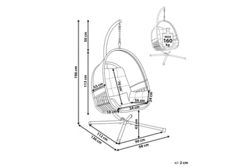 Hängstol Alviano - Ljusgrå - Utemöbler & utemiljö - Utestol & trädgårdsstol - Hängfåtölj & hängstol utomhus