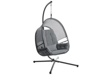 Hängstol Alviano - Mörkgrå - Utemöbler & utemiljö - Utestol & trädgårdsstol - Hängfåtölj & hängstol utomhus