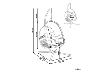 Hängstol Alviano - Mörkgrå - Utemöbler & utemiljö - Utestol & trädgårdsstol - Hängfåtölj & hängstol utomhus