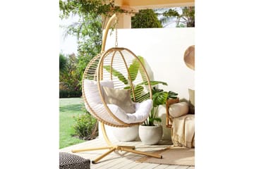 Hängstol Arco - Beige, vit - Utemöbler & utemiljö - Utestol & trädgårdsstol - Hängfåtölj & hängstol utomhus