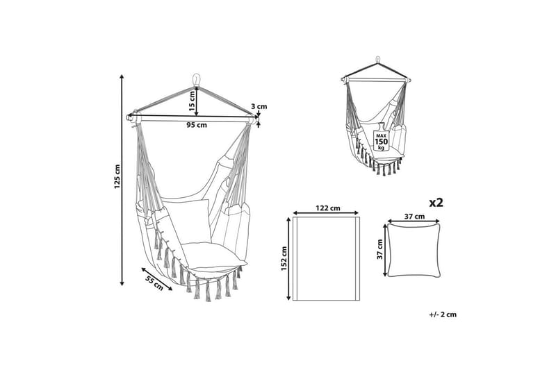 Hängstol Bonea - Beige - Utemöbler & utemiljö - Utestol & trädgårdsstol - Hängfåtölj & hängstol utomhus
