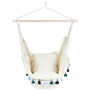 Hängstol utomhus Varena Bomull - Beige/Blå - Utemöbler & utemiljö - Utestol & trädgårdsstol - Hängfåtölj & hängstol utomhus