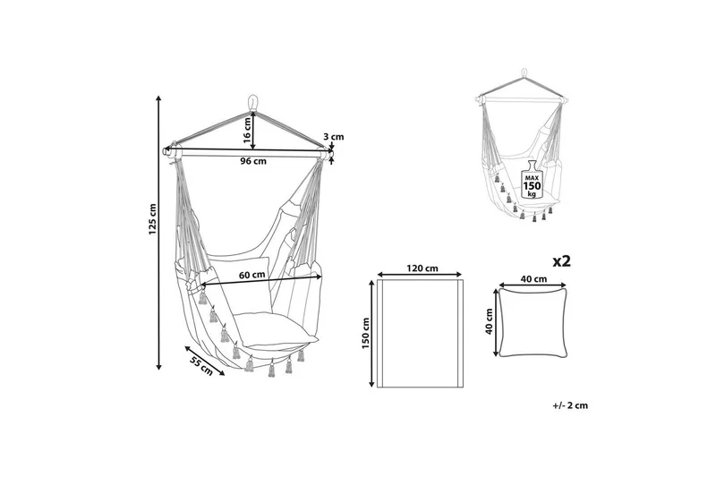 Hängstol Varena - Utemöbler & utemiljö - Utestol & trädgårdsstol - Hängfåtölj & hängstol utomhus