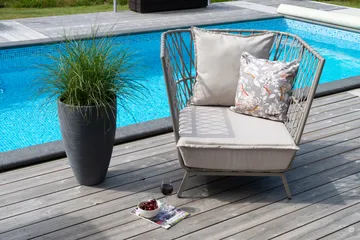 Hillerstorp Jet Set Fåtölj Lounge - Beige - Utemöbler & utemiljö - Utestol & trädgårdsstol - Utefåtölj & loungefåtölj