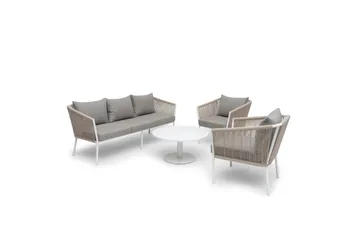 Hillerstorp Lersund Utefåtölj Vit/Beige - Vit/Beige - Utemöbler & utemiljö - Utestol & trädgårdsstol - Utefåtölj & loungefåtölj
