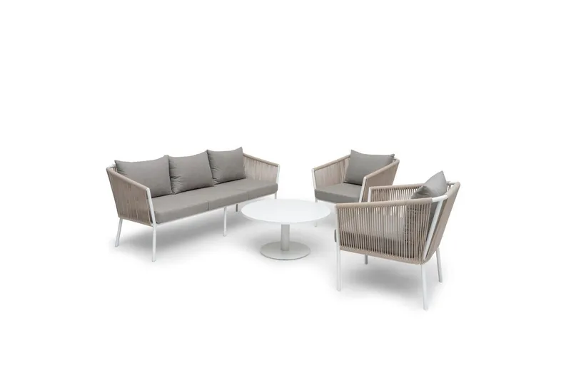 Hillerstorp Lersund Utefåtölj Vit/Beige - Vit/Beige - Utemöbler & utemiljö - Utestol & trädgårdsstol - Utefåtölj & loungefåtölj
