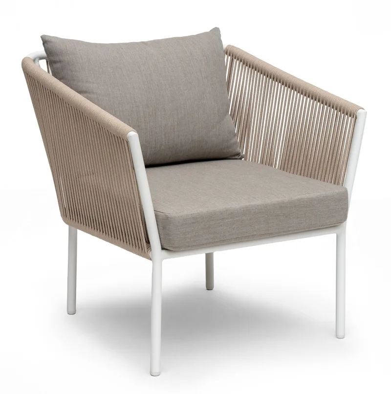 Hillerstorp Lersund Utefåtölj Vit/Beige - Vit/Beige - Utemöbler & utemiljö - Utestol & trädgårdsstol - Utefåtölj & loungefåtölj