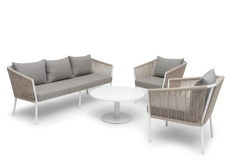 Hillerstorp Lersund Utefåtölj Vit/Beige - Vit/Beige - Utemöbler & utemiljö - Utestol & trädgårdsstol - Utefåtölj & loungefåtölj