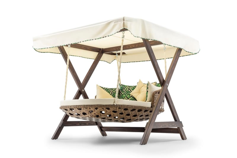 Hux Hängstol Utomhus 188x140 cm - Cream - Utemöbler & utemiljö - Utestol & trädgårdsstol - Hängfåtölj & hängstol utomhus