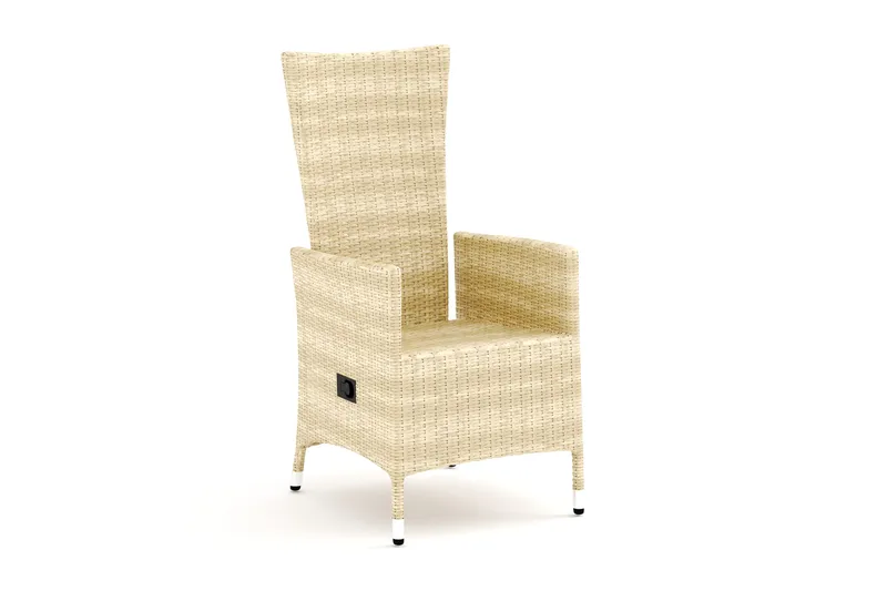 Jenny Fällbar fåtölj utomhus - Matstol ute i konstrotting, Beige