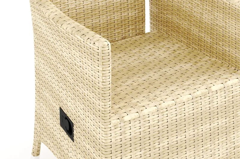 Jenny Fällbar fåtölj utomhus - Matstol ute i konstrotting - Beige - Utemöbler & utemiljö - Utestol & trädgårdsstol - Utefåtölj & loungefåtölj