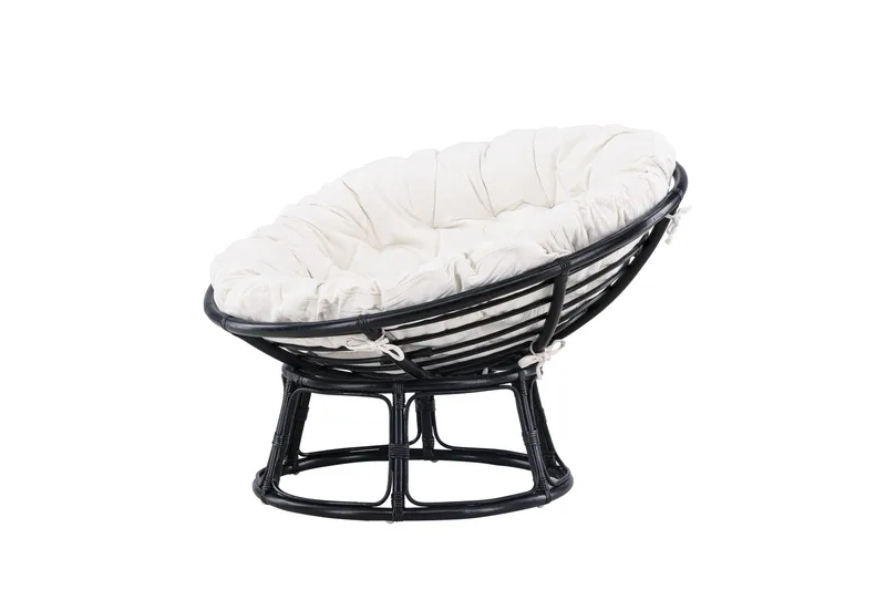 Loungestol Bonnie - Svart/Vit - Utemöbler & utemiljö - Utestol & trädgårdsstol - Utefåtölj & loungefåtölj