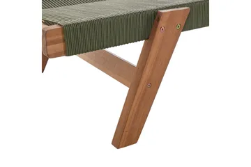 Loungestol Prossedi Grönt/ljust trä - Grönt/ljust trä - Utemöbler & utemiljö - Utestol & trädgårdsstol - Solsäng & solvagn