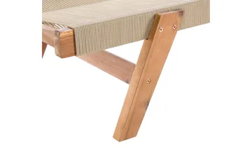 Loungestol Prossedi Beige/ljust trä - Beige/ljust trä - Utemöbler & utemiljö - Utestol & trädgårdsstol - Solsäng & solvagn