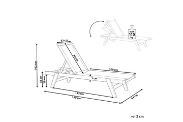 Loungestol Prossedi Grönt/ljust trä - Grönt/ljust trä - Utemöbler & utemiljö - Utestol & trädgårdsstol - Solsäng & solvagn