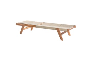 Loungestol Prossedi Beige/ljust trä - Beige/ljust trä - Utemöbler & utemiljö - Utestol & trädgårdsstol - Solsäng & solvagn