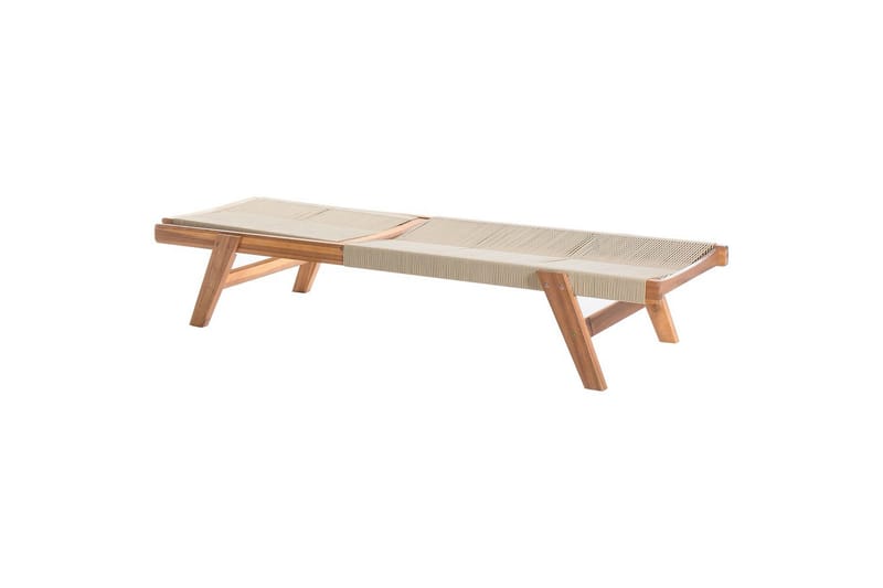 Loungestol Prossedi Beige/ljust trä - Beige/ljust trä - Utemöbler & utemiljö - Utestol & trädgårdsstol - Solsäng & solvagn