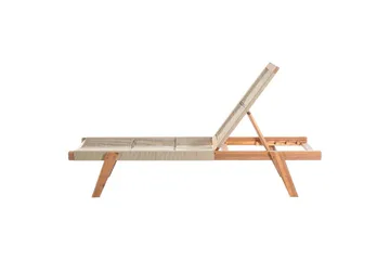 Loungestol Prossedi Beige/ljust trä - Beige/ljust trä - Utemöbler & utemiljö - Utestol & trädgårdsstol - Solsäng & solvagn