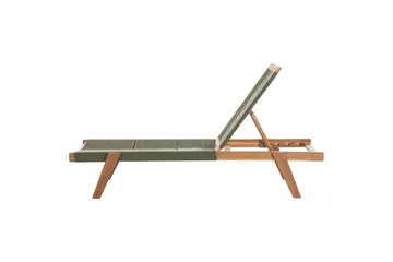 Loungestol Prossedi Grönt/ljust trä - Grönt/ljust trä - Utemöbler & utemiljö - Utestol & trädgårdsstol - Solsäng & solvagn