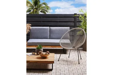 Maniwaki Utefåtölj - Grå/Svart - Utemöbler & utemiljö - Utestol & trädgårdsstol - Utefåtölj & loungefåtölj