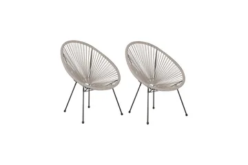 Maniwaki Utefåtölj - Grå/Svart - Utemöbler & utemiljö - Utestol & trädgårdsstol - Utefåtölj & loungefåtölj