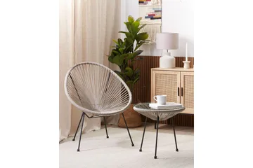 Maniwaki Utefåtölj - Grå/Svart - Utemöbler & utemiljö - Utestol & trädgårdsstol - Utefåtölj & loungefåtölj