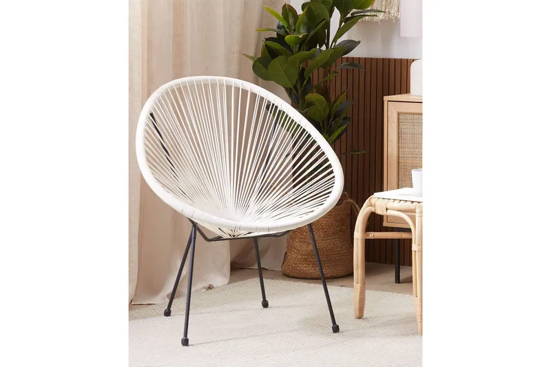 Maniwaki Utefåtölj - Vit/Svart - Utemöbler & utemiljö - Utestol & trädgårdsstol - Utefåtölj & loungefåtölj