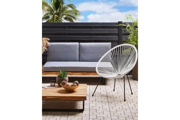 Maniwaki Utefåtölj - Vit/Svart - Utemöbler & utemiljö - Utestol & trädgårdsstol - Utefåtölj & loungefåtölj