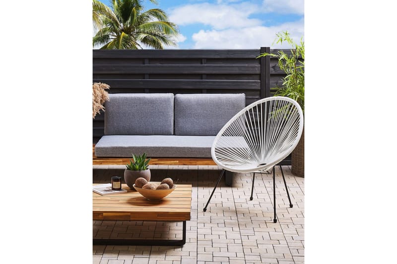 Maniwaki Utefåtölj - Vit/Svart - Utemöbler & utemiljö - Utestol & trädgårdsstol - Utefåtölj & loungefåtölj