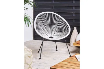 Maniwaki Utefåtölj - Vit/Svart - Utemöbler & utemiljö - Utestol & trädgårdsstol - Utefåtölj & loungefåtölj