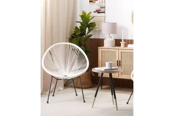 Maniwaki Utefåtölj - Vit/Svart - Utemöbler & utemiljö - Utestol & trädgårdsstol - Utefåtölj & loungefåtölj