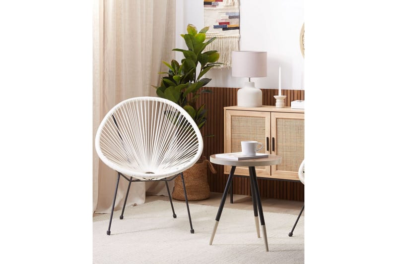 Maniwaki Utefåtölj - Vit/Svart - Utemöbler & utemiljö - Utestol & trädgårdsstol - Utefåtölj & loungefåtölj